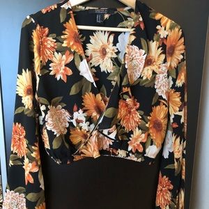 Forever 21 Sunflower Crop Top